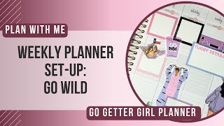 Plan With Me: Catchall Planner Weekly Setup for the week of Go Wild | Go Getter Girl Planner