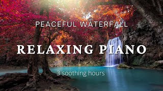 Serenity Falls: Calming Piano Music with Soothing Waterfall Sounds