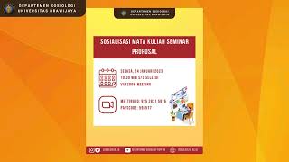 Sosialisasi Mata Kuliah Seminar Proposal