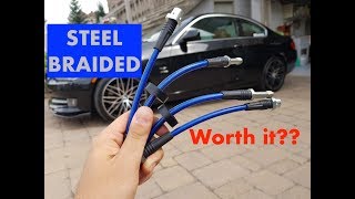 Steel Braided Brake lines // Brake Upgrade Pt. 2/2 (BMW E90 E92 E93)