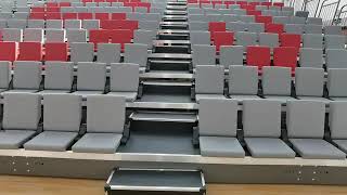 11 Rows 15 meters Retractable Bleacher Seat,indoor Stadium Retractable Bleacher Telescopic Seating