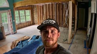 Open Concept kitchen renovation | Walls are gone support beams are in! | It was not easy!!