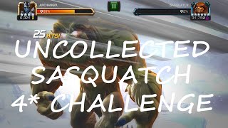 How to beat Uncollected Sasquatch 4 star challenge Missing Links | MARVEL CONTEST OF CHAMPIONS |