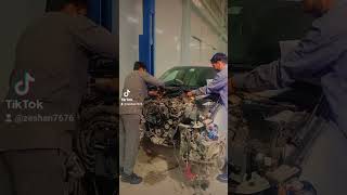 Toyota Mark X, engine remove