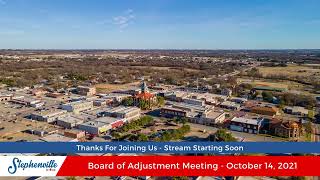 10/14/2021- Board of Adjustment Meeting