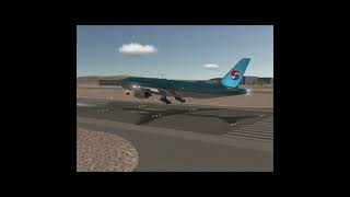 Korean Air Cargo B777F Landing 4k #shorts #rfsuniverse #realflightsimulator #aviation #blackpink