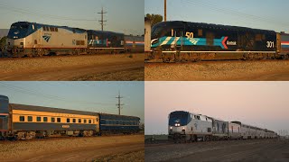 Amtrak 14 Chase from Gonzales to Gilroy with AMTK 301 and PV's