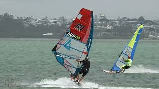 Wellington Point Qld Sailboard speed sailing the sandbar at it's best just the two of us out early.