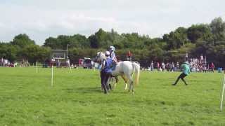 MGA  epic fall in the tyre race. Slow Mo...