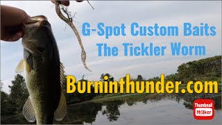 Testing out G-spot Custom Baits The Tickler Worm. #fishing #review #test #bassfishing