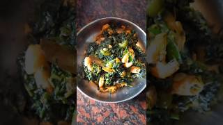 চিংড়ি দিয়ে কলমী শাক ভাজা #kolmishak #waterspinach #leafygreens #prawnrecipe #recipeshorts