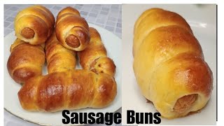 How to make easy and delicious  sausage  buns👍සොසේජ් බන් ලේසියෙන් හදමු❤️