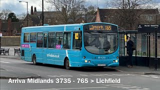 Arriva Midlands 3735 VDL SB200 CX07CSZ - Kickdown!