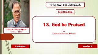 11th class. Book-01.Chap.13-"God be Praised" .Text Reading.lec.04.With commonly mispronounced words