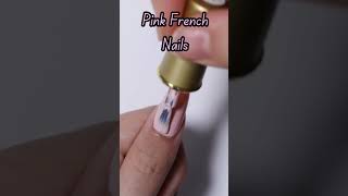 Pink French Nails design #shortvideo #nailart #nails