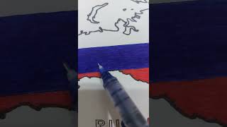 Drawing Russia's 🇷🇺 map ll #shorts#Russia