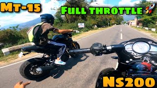 MT-15 Vs NS200 Full Throttle | Apollo Tyre Dalke Lean Marne Ka Confidence baad Gya || Aadi Motovlogs