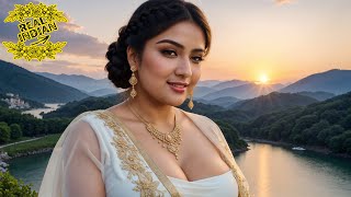 [4K] Real Indian AI Art Lookbook - Sari Beauty on a Majestic Mountain