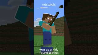 you as a kid & found a stick #shorts #edit #nostalgia #minecraft