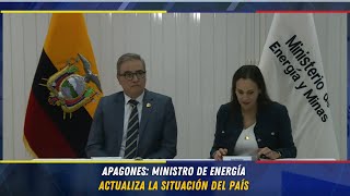 APAGONES: MINISTRO DE ENERGÍA ACTUALIZA LA SITUACIÓN DEL PAÍS