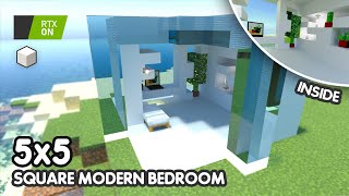 ⛏️ Building a Modern Bedroom in Minecraft 🛏️ with RTX (5x5 blocks)