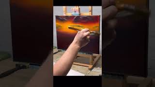 Ocean Wave Bob Ross style oil painting #art #artist #artshorts #artwork #easy #shortsvideo #arts