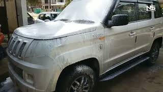 Rubbing polish & foam washing Mahindra Tuv 300