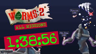 Worms 2 (PC) - All Missions speedun in 1:38:56 (my first sub-1h 40 run!)