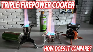 POWERFUL 3-HEAD CAMPING STOVE! // Triple Firepower