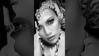 Jennifer Lopez 's white and Black portrait #fashion #celebrity #iconicfigure❤️♥️