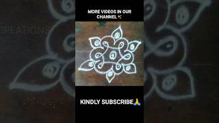 POV: Pulli kolam with 3*2 dots rangoli designs🌺 #short #trending