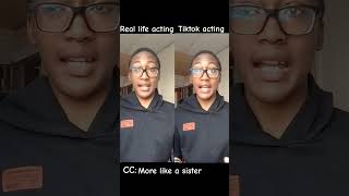 Real life acting vs Tiktok acting #acting #realacting #tiktokacting #shorts