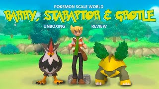 Pokemon Scale World Barry, Staraptor, and Grotle Set Unboxing & Review