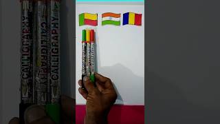 Benin 🇧🇯 And  Chad 🇷🇴 Flags With Indian Flag 🇮🇳 | #shorts