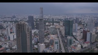 Free Stock Footage - Saigon, Vietnam Skyline Drone shot 4K