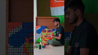 Bhagat Singh Rubik's Cube Mosaic Art 🇮🇳 #shorts #rubikscube #independenceday