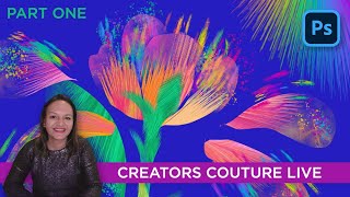 Illustrate a Vibrant & Colorful Abstract Floral Motif with Multicolor Photoshop Brushes