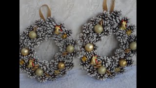 DIY  Beautiful  Christmas wreath/Рождественский венок  своими руками/