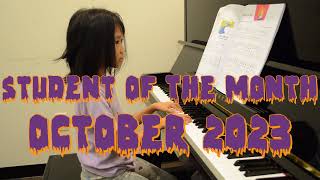 Piano Student Joyce H. earns "Student Of The Month" award for Oct 2023!