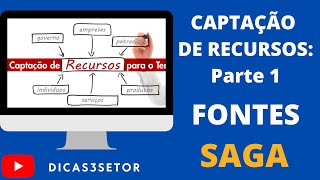 SAGA #captaçãoderecursos  - PARTE 1 - Fontes de Captação de Recursos