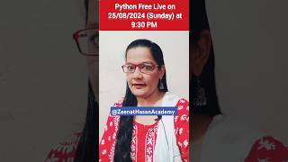 Python and C++ Free Live Course| #zeenathasanacademy #shortsviral #shorts