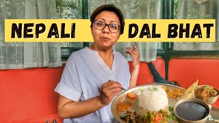 First time trying Nepali Dal Bhat in Kathmandu! Nepal National Dish!