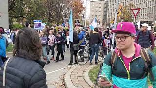 CUPE walks in circles around Queen's Park, Toronto.