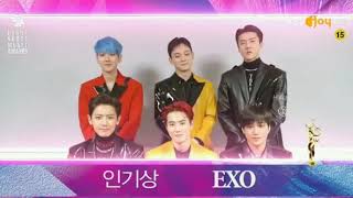 EXO Win Popularity Award at Seoul Music Awards 2020