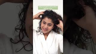 Curly hair routine using Wella Elements range | No Sulphate | No silicone | #curlyhairroutine