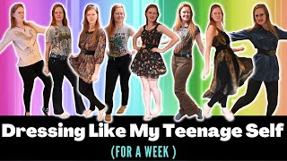 I Dressed Like My Teenage Self For a WHOLE WEEK! - Wearing My Teenager Clothes - Fashion Flashback