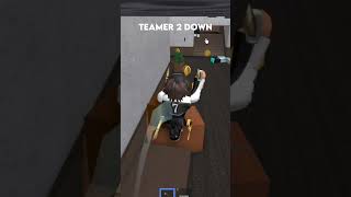 Beating *TOXIC* Bacon teamers 😱 #roblox #mm2 #shorts