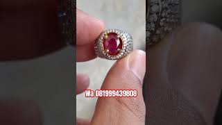 Natural red ruby madagaskar no treatment memo CGL lab / gemstone / batu permata / jewelry