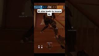 W stim leads to insane 4k #rainbowsixsiege #hidroid #r6siege #shorts