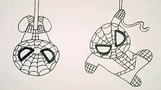 Spidey vs Spidey Drawing And Colouring|| AwesomeDrawingClips|| Drawing And Painting||ArtWork